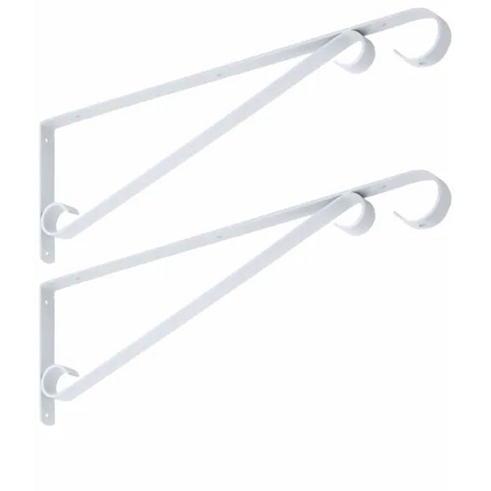 2 Pc 15" Hanging Plant Bracket Heavy-Duty Metal Garden Hangers Hooks w/ Screws