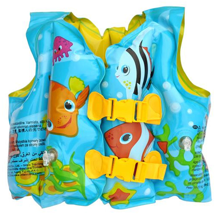 2 Kids Swim Vest Float Inflatable Life Jacket Safe Beach Pool Fun Floaties 16"