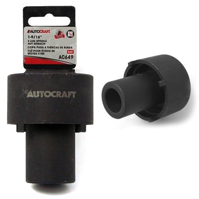 1 Pc 1-9/16" 4 Lug Spindle Nut Wrench Socket Axles Rotating Locknut Turner Tools