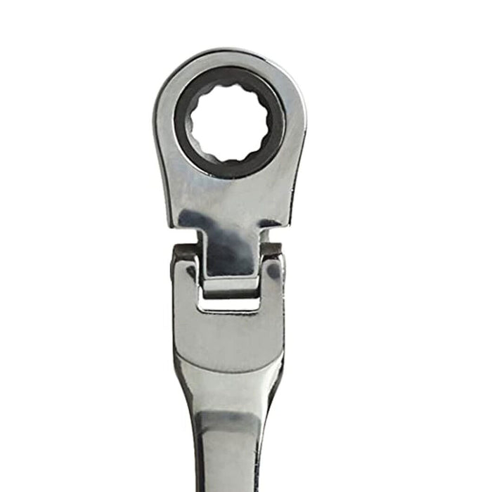 4 Pc 5/16" Flex Head Wrench Ratcheting Pivoting Combination Metric Hand Tools