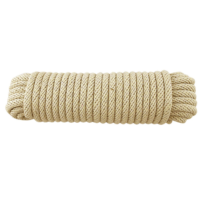 4 Pc 50FT Solid Twisted Cotton Rope 3/8 Thick Strong 150 lbs Load Boat  Camping