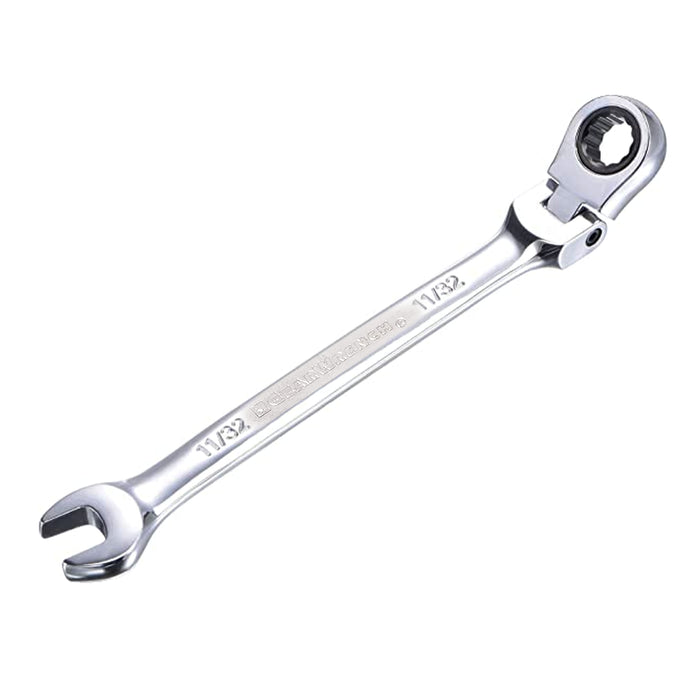 1 Pc Flex Head Ratcheting Wrench 11/32" Combination Flexible Ratchet Hand Tools