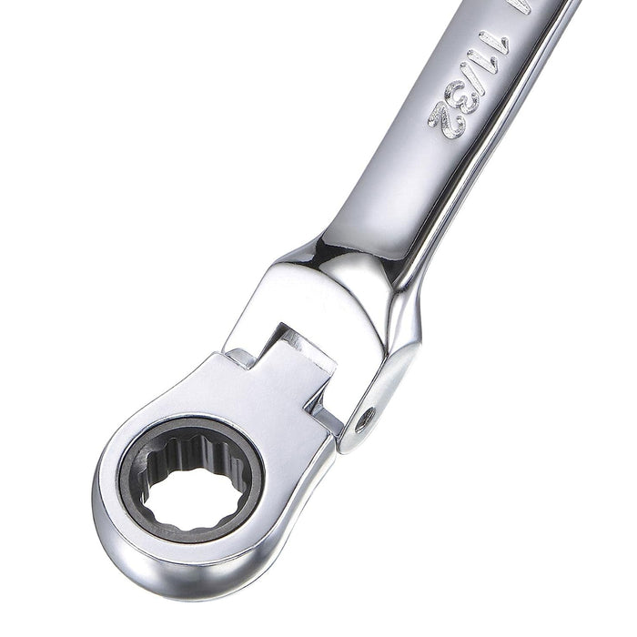 4 Ratcheting Combination Wrench 11/32" Flex Head Flexible Ratchet Box End Tools