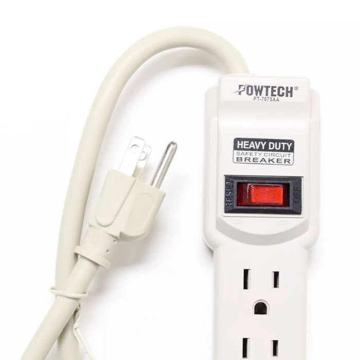 Power Strip Surge Protector 6 Outlet UL Listed 18" Cord Strip Home Office AC-125