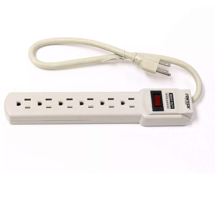 Power Strip Surge Protector 6 Outlet UL Listed 18" Cord Strip Home Office AC-125