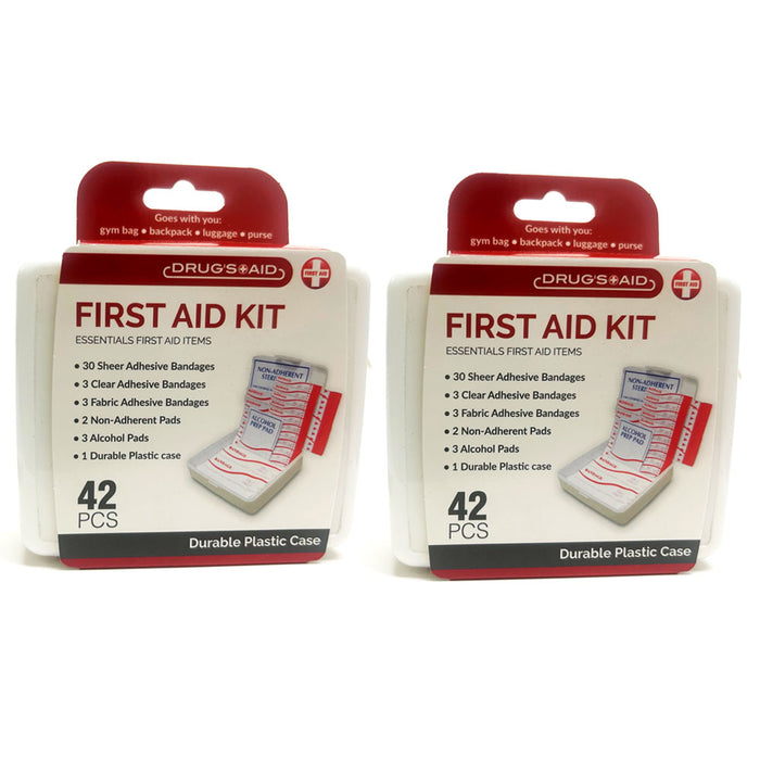 84 Pc First Aid Kit Travel Emergency Medical Case Bandages Pads Wound Care Home