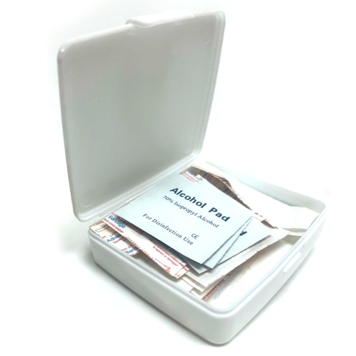 84 Pc First Aid Kit Travel Emergency Medical Case Bandages Pads Wound Care Home