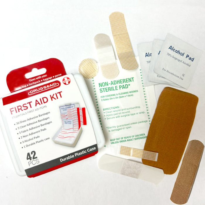 84 Pc First Aid Kit Travel Emergency Medical Case Bandages Pads Wound Care Home