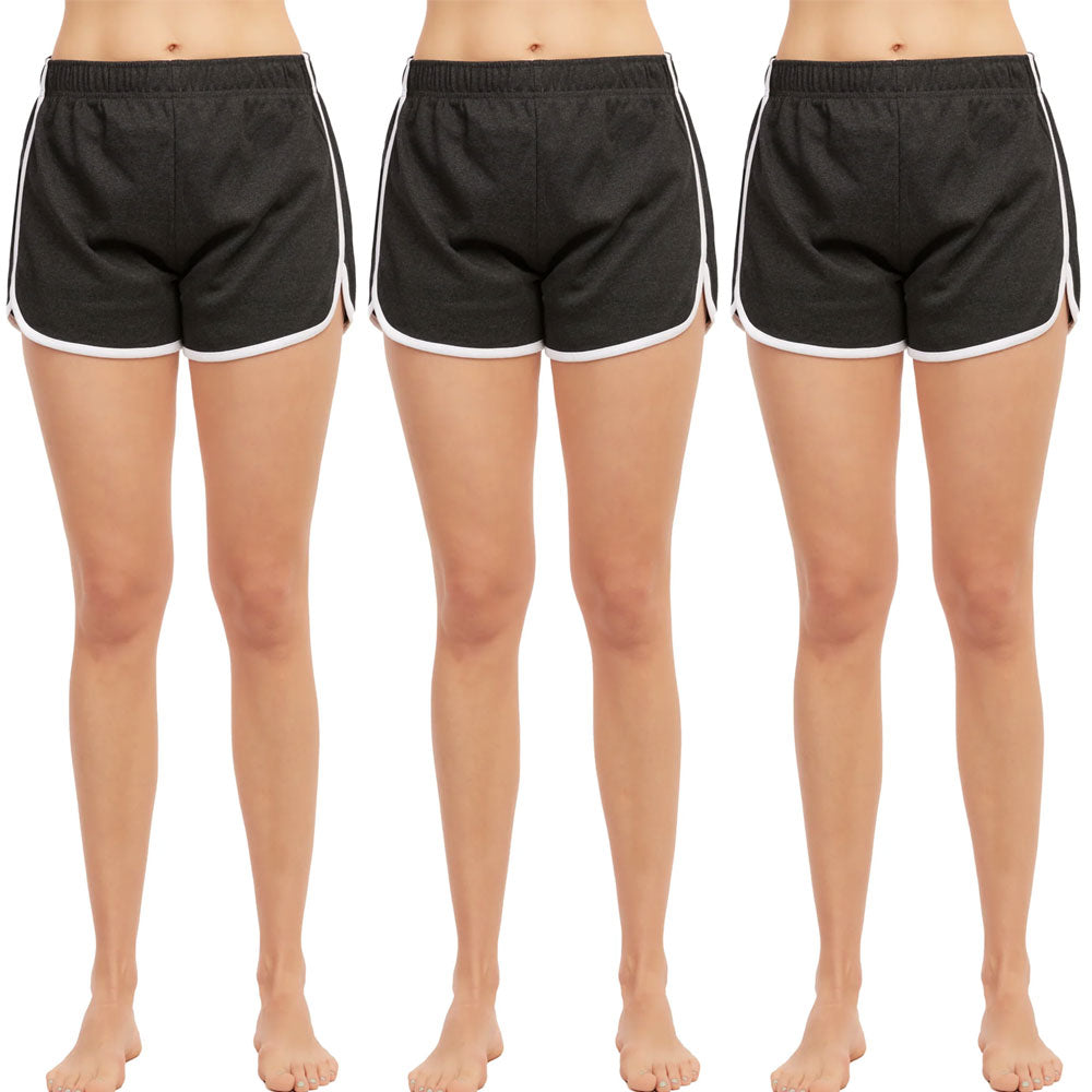 3 Women's Cotton Sport Booty Shorts Dolphin Yoga Dance Lounge Hot Pant —  AllTopBargains
