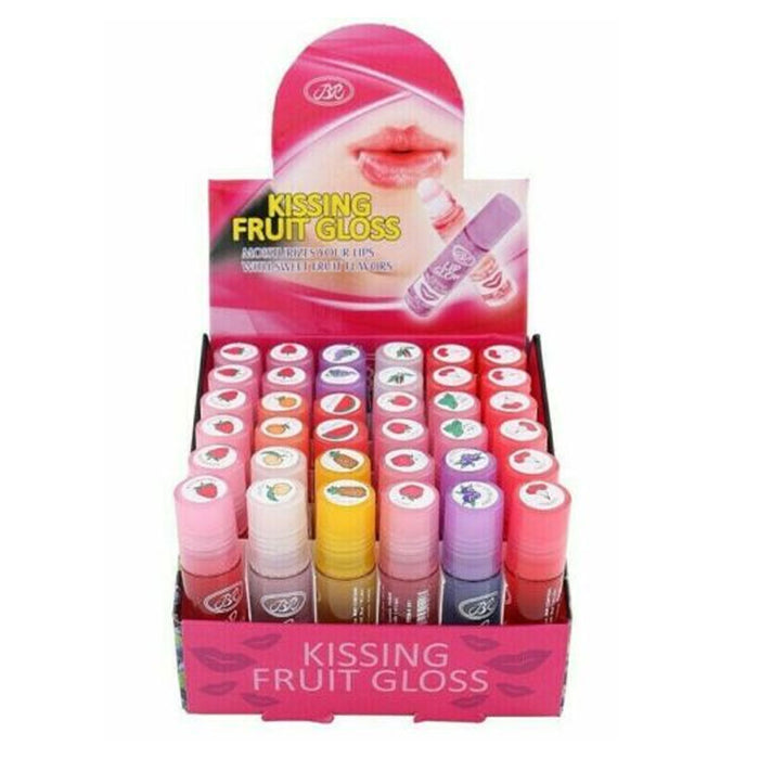 5 Pc Girls Roll On Lip Gloss Glossy Make-up Kids Teens Fruity Flavors Party Gift