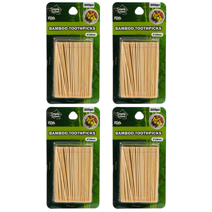 1200 Ct Fruit Cheese Picks Wooden Natural Bamboo Toothpicks Catering Oral Care