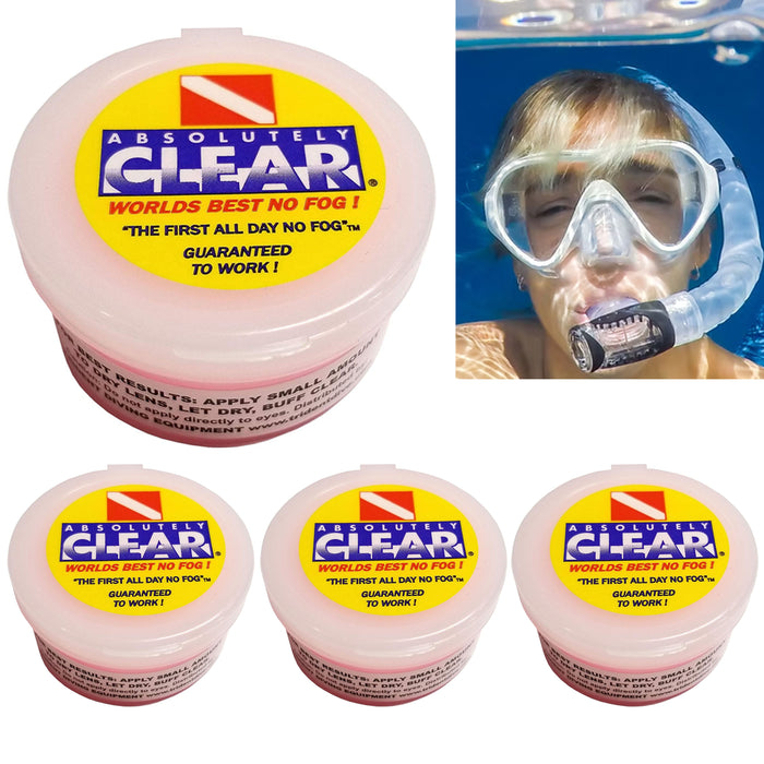 4 Anti-Fog Defog Scuba Diving Clear Mask Snorkeling Goggles Eyeglasses Swimming
