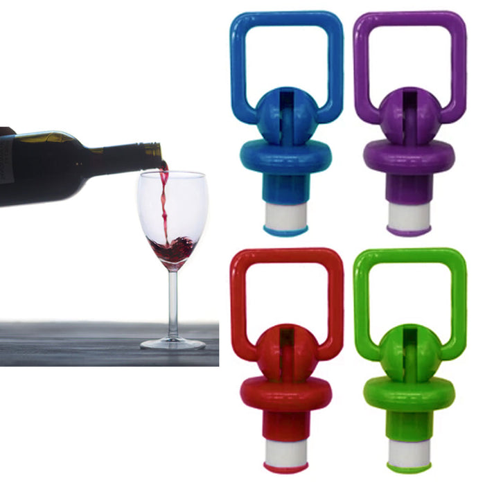 4 Pc Silicone Wine Bottle Stopper Beer Plug Champagne Cork Seal