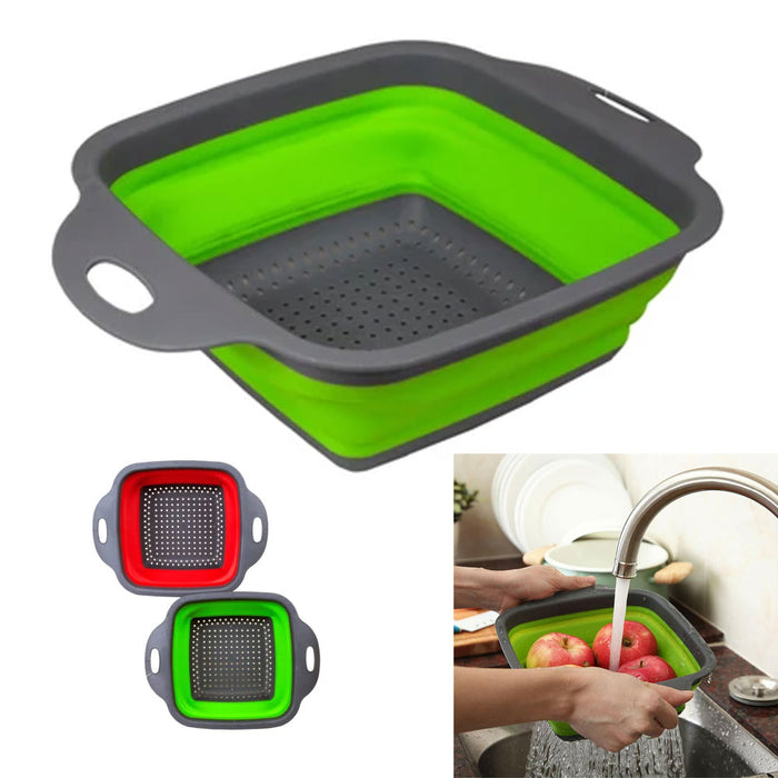 1 Pc Collapsible Kitchen Strainer Colander Folding Rinse Pasta Straining Drainer