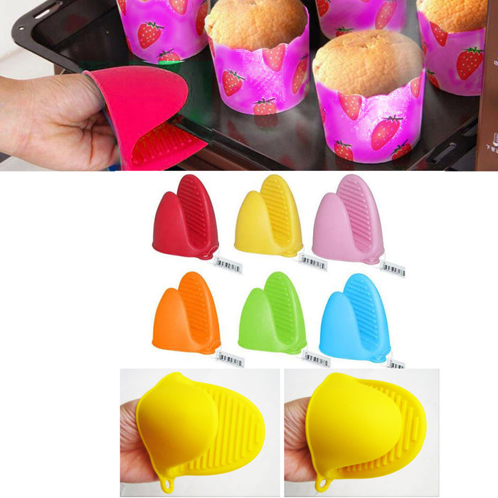 2 Silicone Gloves Pinch Non Slip Oven Mitt Heat Resistant Pot Holder Hot Baking