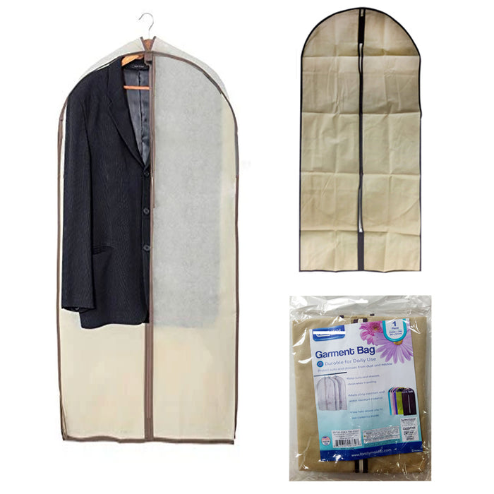 1 Pc Hanging Garment Bags for Storage Travel Suit Bag Dress Shirt Coat 54 Inch