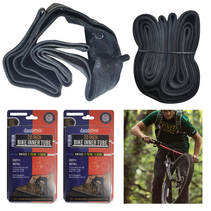 2Pc Inner Bike Tube Bicycle Cycling Wheels Rubber Tire Interior Innertube 20 BMX