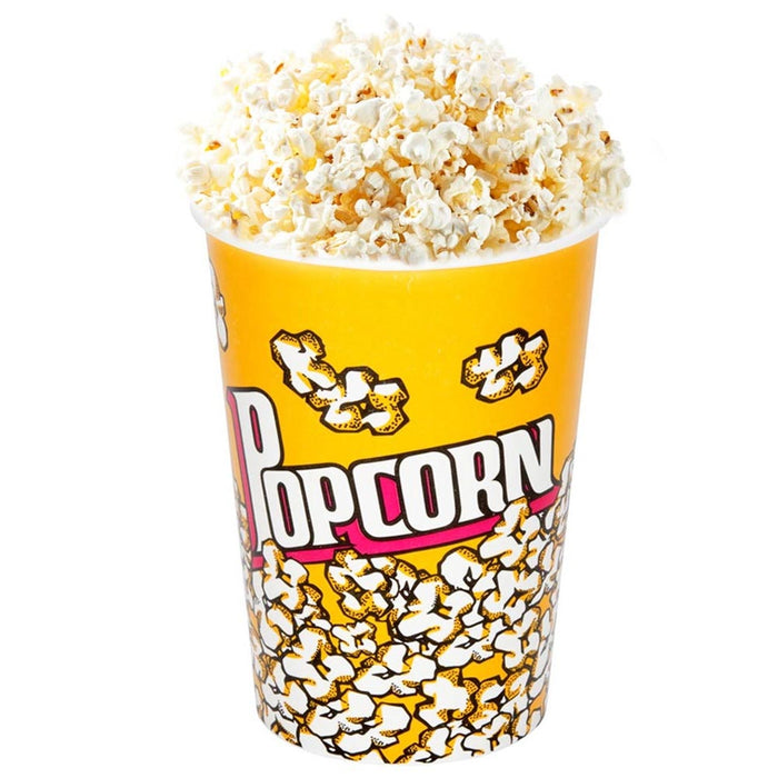 8 Plastic Popcorn Containers Reusable Bucket Tub Party Movie Night Retro Style