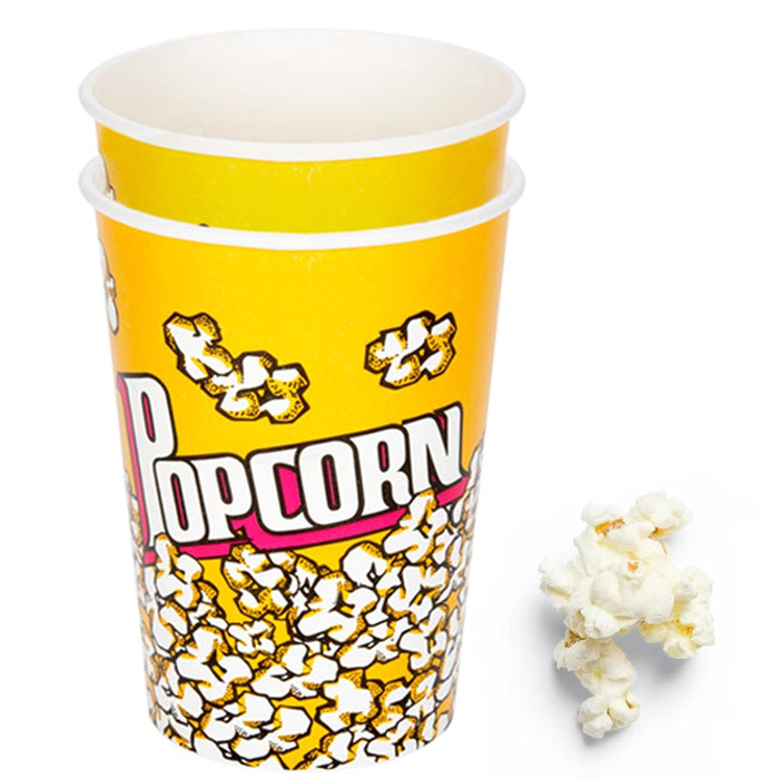 2 Pc Retro Style Novelty Popcorn Tub Container Party Movie Night Plastic Buckets