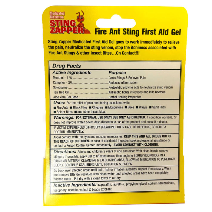 6 Fire Ant Bite Pain Relief Gel Sting Zapper Treatment Bee Bugs Insects Mosquito