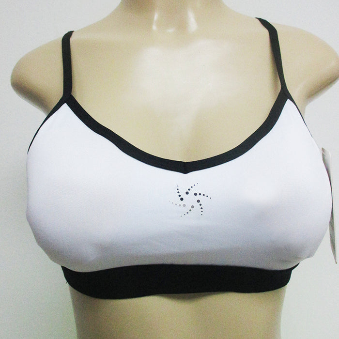 Sports Bra Racerback Stretch Top Gym Fitness Stretch Yoga Workout Top White XL