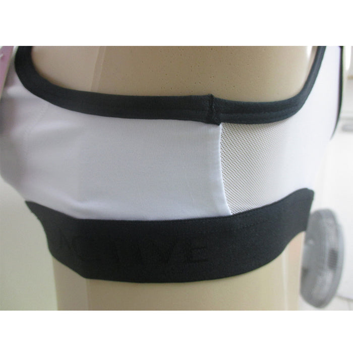 Sports Bra Racerback Stretch Top Gym Fitness Stretch Yoga Workout Top White XL