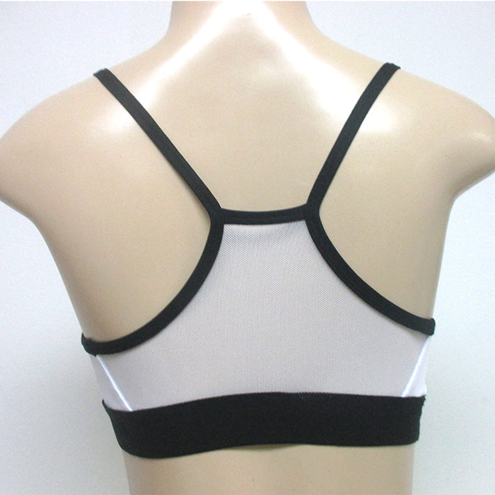 Sports Bra Racerback Stretch Top Gym Fitness Stretch Yoga Workout Top White XL