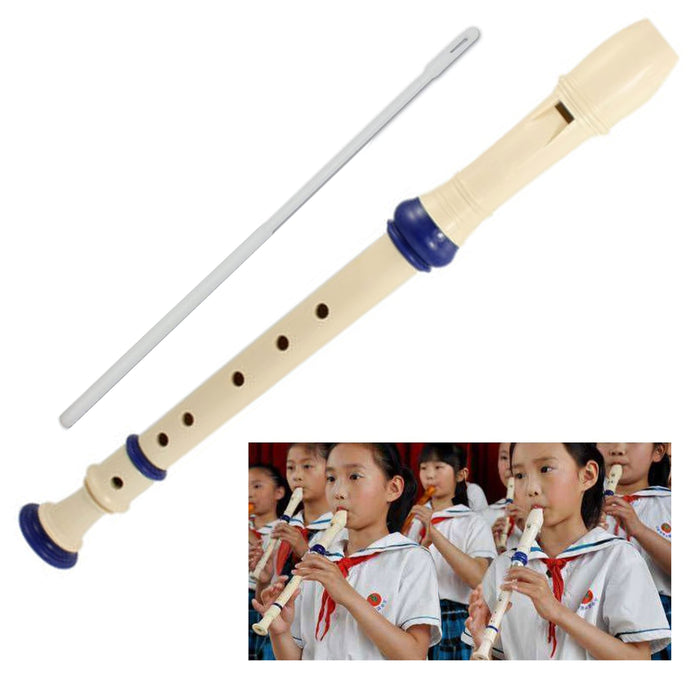 1 Pc Flute Recorder 8 Holes Woodnote Soprano Baroque Musical Instrument 11.8"L