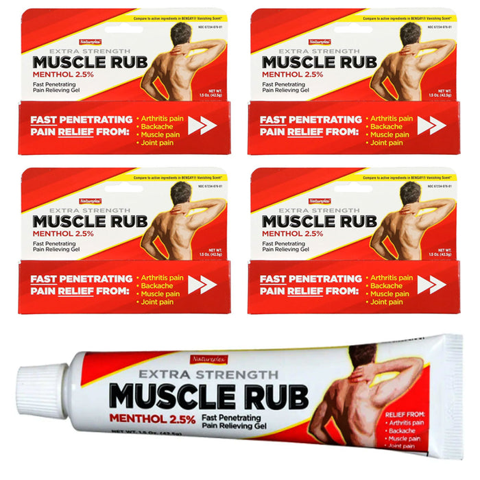 4 Pk Pain Relief Joint Muscle Rub Cream Ointment Menthol Sprain Analgesic 1.5oz