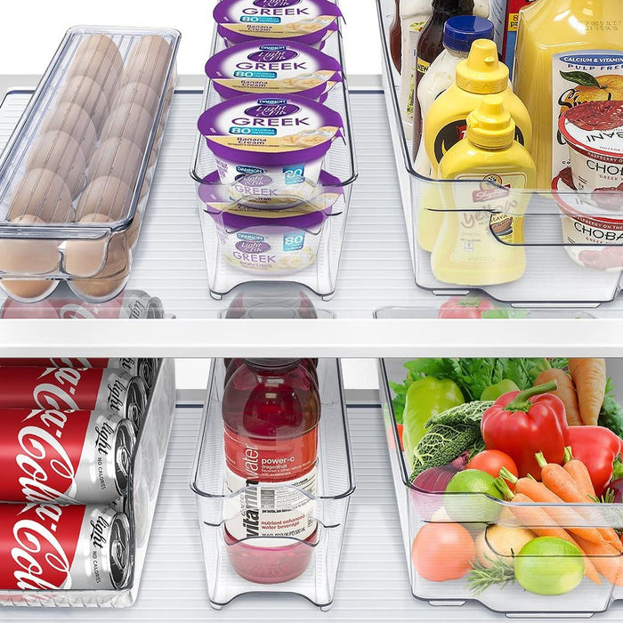 1 Clear Refrigerator Organizer Bin Plastic Fridge Organizer Storage Container