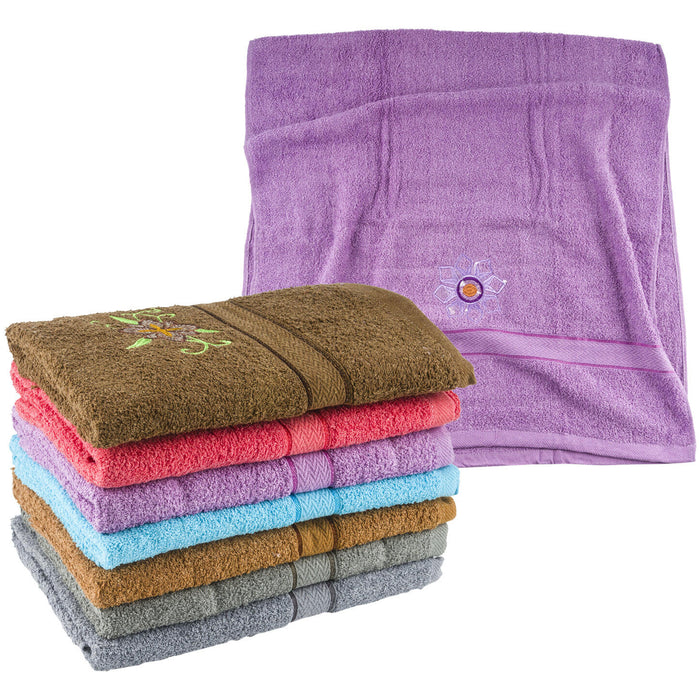 5 Large 100% Cotton Bath Towel Pool Beach 27"x54" Thick Absorbent Drying