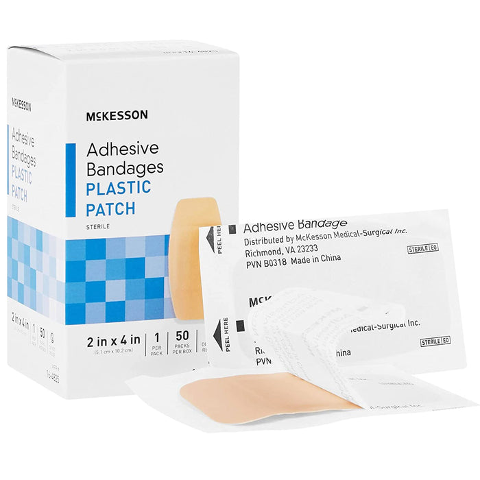 200 Ct Large Adhesive Bandages 2"X4" Plastic Patch First Aid Sterile Dressing