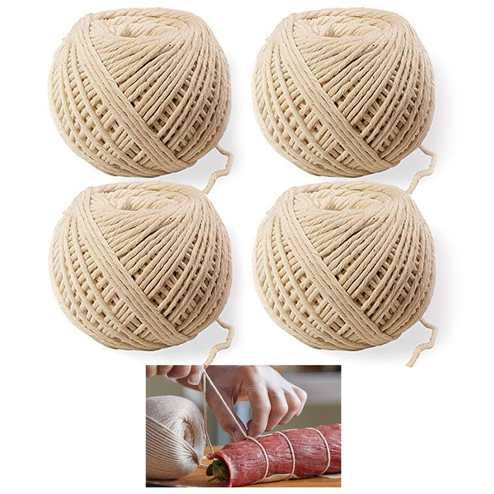 4 Pc Butchers Ball of Twine 360 Feet Each 100% Cotton Kitchen String Food Grade