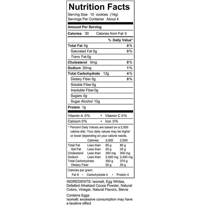 Chocolate Meringue Cookies Gluten Fat Sugar Free Kosher Pareve Snack Sweet Treat