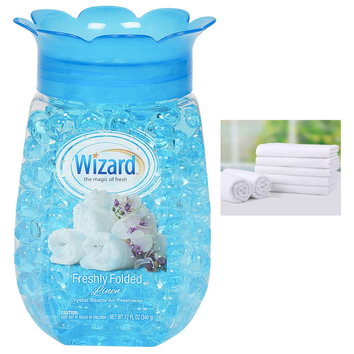 1 Wizard Fresh Linen Scented Crystal Beads Air Freshener Home Fragrance Aroma