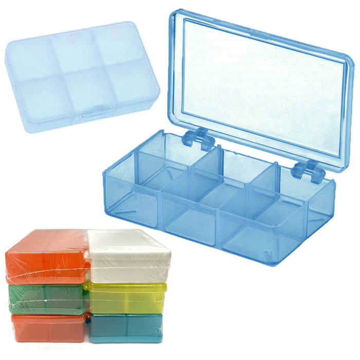 6 Pk Plastic Containers Small Storage Case Bead Button Crafts Organizer Boxes