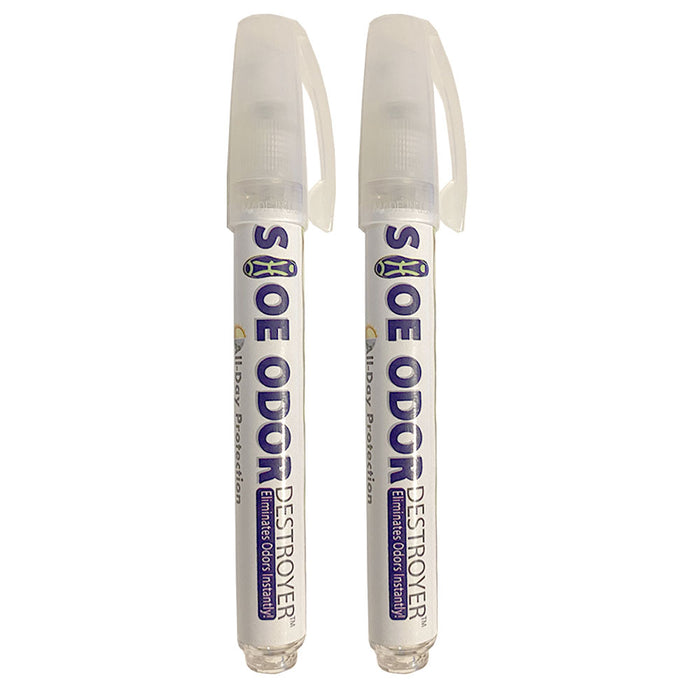 4 Portable Shoe Odor Destroyer Freshener Spray Pens Deodorizing Eliminator 0.4oz