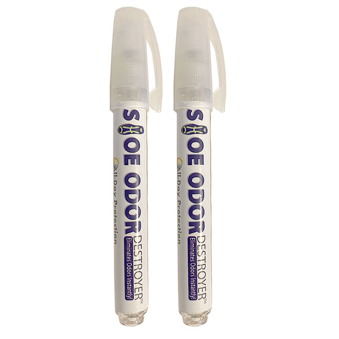 2 Shoe Odor Destroyer Spray Pens Deodorizing Eliminator Remover Refreshing 0.4oz