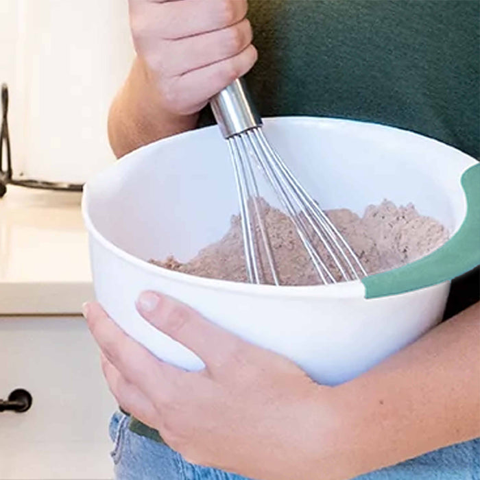 1 Large Mixing Bowl Non Slip Soft Grip Pouring Spout Mix Baking Tool 5qt 159oz