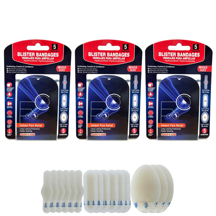 50ct Blister Bandages Waterproof Cushioning Hydrocolloid Pad Foot Toe Heel Scrap