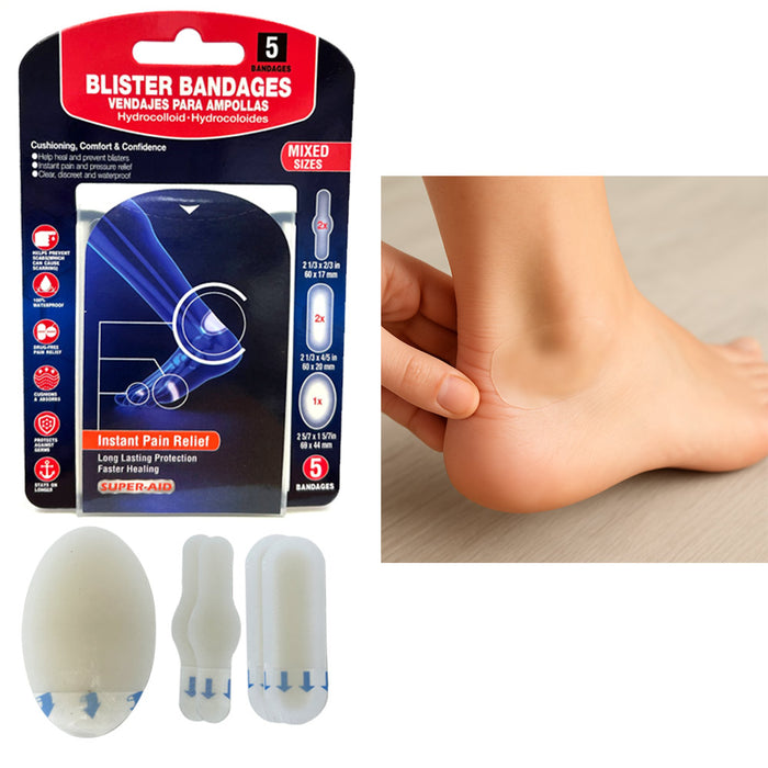 50ct Blister Bandages Waterproof Cushioning Hydrocolloid Pad Foot Toe Heel Scrap