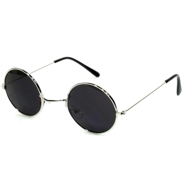 John Lennon Sunglasses Round Hippie Shades Retro Smoked Lenses 60's Metal Wire