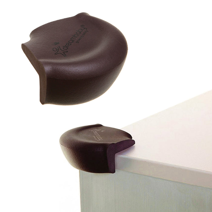 Dreambaby 4 Pack Foam Corner Bumpers Brown Edge Guards Baby Proof Child Safety