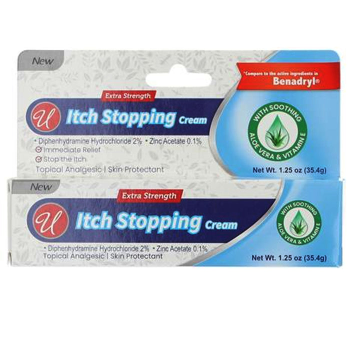 2Pk Anti Itch Soothing Cream Skin Relief Ointment 1.25 oz Aloe Topical Analgesic