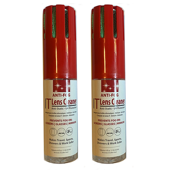 2 Pack Anti-Fog Spray 4oz Lens Cleaner for Glasses Masks Goggles Swim Ski Scuba