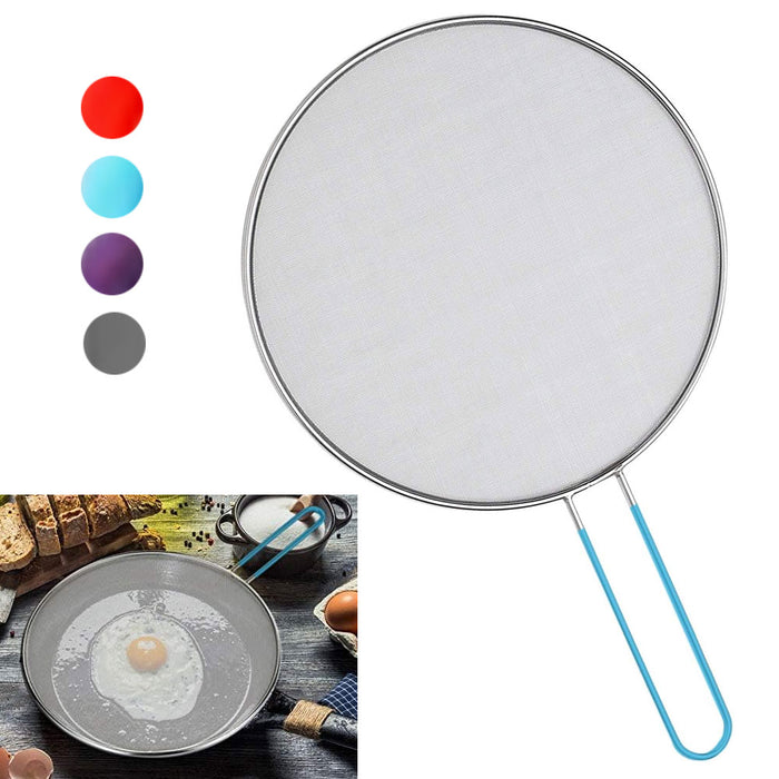 1 X Splatter Screen Frying Pan Lid Mesh Cover 11.5" Popping Grease Guard Shield
