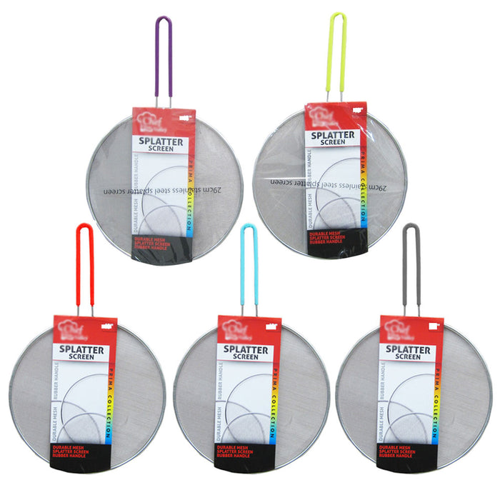 4 Splatter Screen Frying Pan Lid 11.5" D Stainless Steel Grease Guard Cover Oil