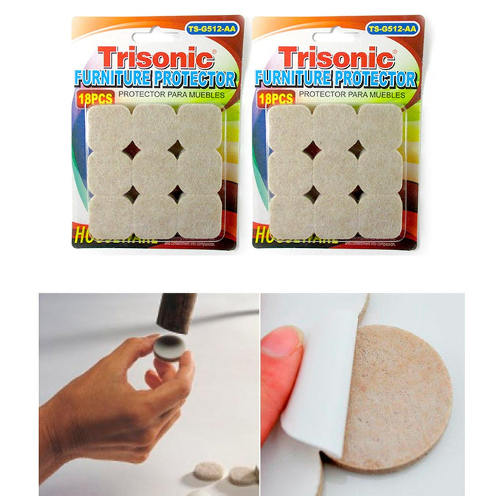 36 Anti Skid Furniture Protection Felt Pad Self Adhesive Floor Scratch Protector