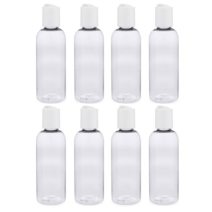 8 Pk Travel Bottles Clear Empty Refillable Containers TSA Lotion Shampoo 2.87oz