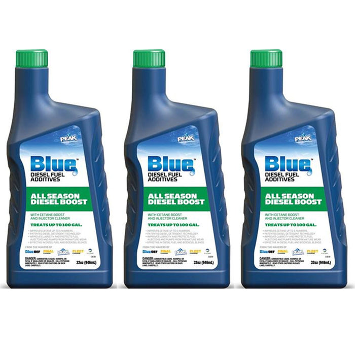 3 Pk Diesel Liquid Fuel Supplement Cetane Boost 32oz Treats Up to 100 Gallons